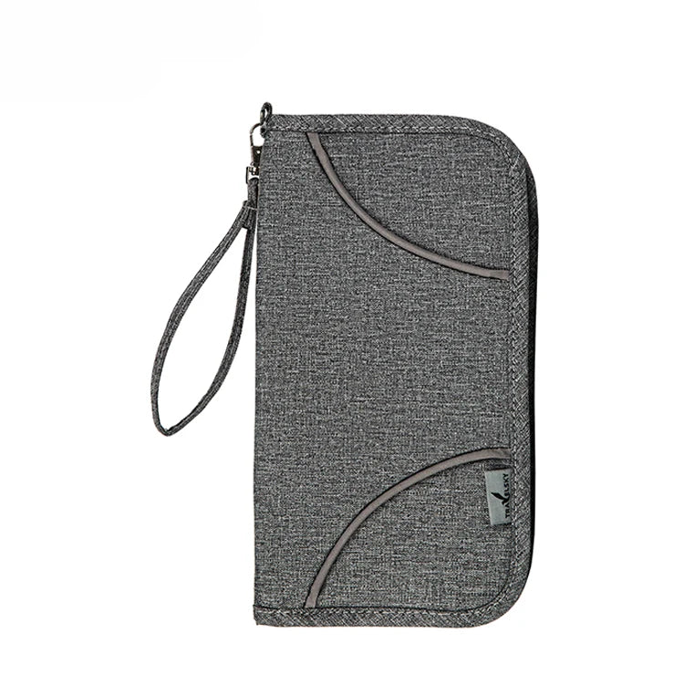 In Stock Grey RFID Credit Card Money Passport Cover Cheap Passport Holder