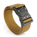 Quick Release Tactical Belt 1.5" Nylon Web Hiking Belt With One Button Quick Release Buckle Utility Web Nylon Novelty Work Belt