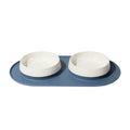 Ceramic Dog Pet Bowl Cat Bowl Pet Food Drinking Bowl Dish Wholesale Nonslip Double 2 in 1 with Silicone Food Mat Pet Food Feeder