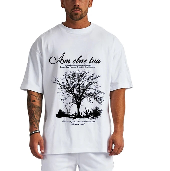 OEM Custom High Quality Personalized Streetwear 100%Cotton Crew Neck Tshirt Oversized Digital Print Embossed Embroidered T-Shirt