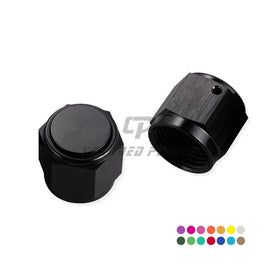 Hot Sale Racing Car Parts Aluminum Alloy Male an Flare Cap Block off Fittings with Hexagon Head Code and Anodized Surface