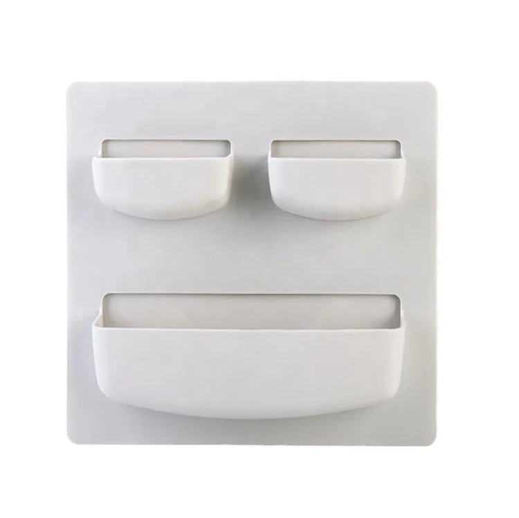 2021 New Hot Sale Plastic Wall Mount Storage Box Holder Basket Hanging Walls Kitchen Bathroom Cabinet Toilet Organizer