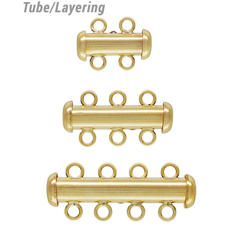 No Tarnish Gold Filled Pearl Bracelet Row Clasps Wholesale for Permanent Necklace Jewelry Making