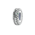 MULA 925 Sterling Silver Snake Ring Gasket Locator Bead Charm Pendant With Zircon Jewelry Fit Bracelet for Gifts
