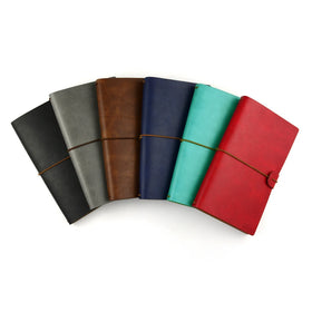 Wholesale Vintage Leather Multi Color Refillable Paper Book Travel Agenda Journal Diary Notebook