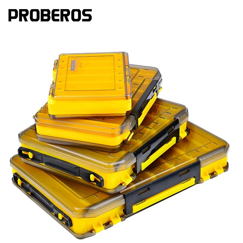 Multi Compartments Double-sided Multipurpose Wood Shrimp Lure Box Squid Jig Storage Box Fishing Tackle