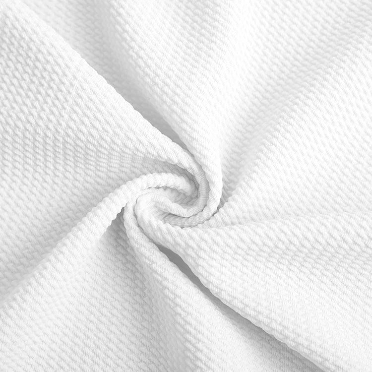 Chinese Factory Custom White Polyester Spandex Bullet Liverpool Knit Fabric