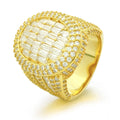 In Stock Hip Hop D Color S925 Sterling Silver Baguette VVS Men Moissanite Ring