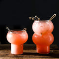 Koi High Borosilicate Glass Cute Ice Cream Shaped Potbelly Milk Juice Coffee Drink Ice Cream up