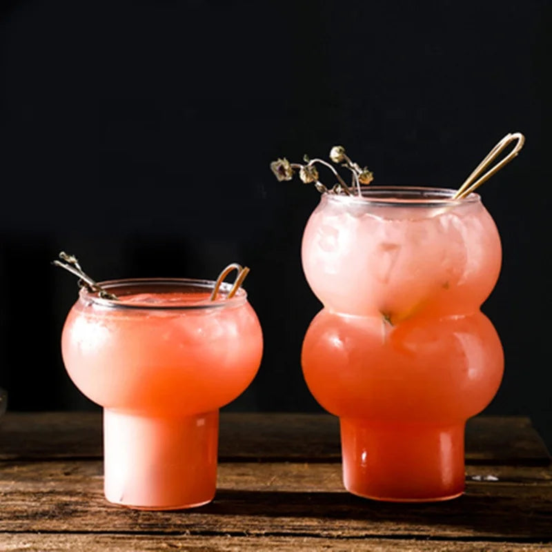 Koi High Borosilicate Glass Cute Ice Cream Shaped Potbelly Milk Juice Coffee Drink Ice Cream up