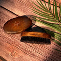 Custom Logo Beard Brush for Men With Natural Boar Bristles Men's Mustache Facial Hair Brushes Wooden Walnut Wood Beards Comb