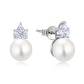 Fashion Trendy Zircon Best Small Bulk 925 Silver Star Shaped Earring Luxury Wholesale Real Natural Pearl Stud Earring For Women