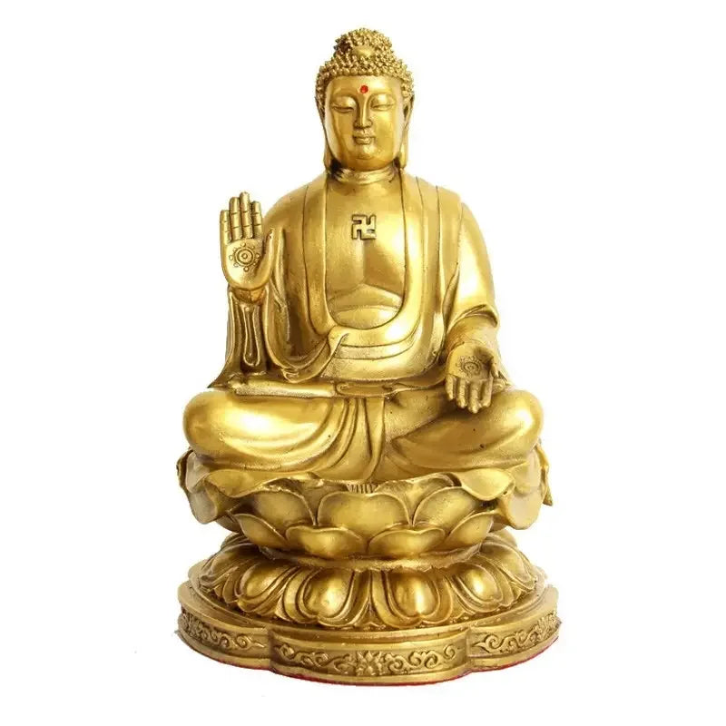 2025 Brass Buddha Home Furnishings Buddhist Southeast Asia Decor Zen Buddha Sakyamuni Amitabha Buddha Ornaments Meditation Decor