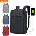 Urban Business Computer Backpack for Male Female Students Customized Logo USB Charging Fashionable Zipper Closure School Bag