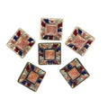 Women's blazer Alloy Square Garment Buttons Dripping Oil  Multicolor Coat Sweater Jacket Color Gradient Button Sew With a Hole