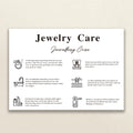 Luxury Custom Thank You Insert Paper Printable Small Business Card Jewelry Care Instructions Cards Printing