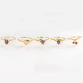 ZUOLA Trendy 18K Gold Plated Eco-friendly Brass Fruit Rings 5A Cubic Zirconia Strawberry Cherry Peach Rings for Boutiques