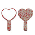 Hot Sale Eyelash Extensions Mirror Heart Shape Pink Mirror Hand Lash Extensions Tools Beauty Salon Lashes Tool Diamond Mirror