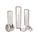 High-end Lotion Bottle Polygonal Cream Jar Acrylic Skin Care Package Set