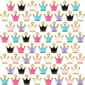 60 Pieces Enamel Crown Charms Mixed Color Zinc Alloy Enamel Mini Crown Charms Enamel Pendants Necklace Bracelet Charms Pendants
