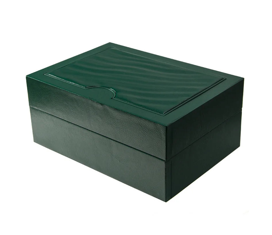 High-end JLY Brand Watch Case Green Cotton Inner Recycled Materials Rectangle Short Insert Watch Storage Gift Box Packaging