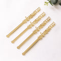 Promotion Custom Logo Gold Acrylic Drink Stirrers Wedding Cocktail Stick Decoration Laser Cut Name Drink Stir
