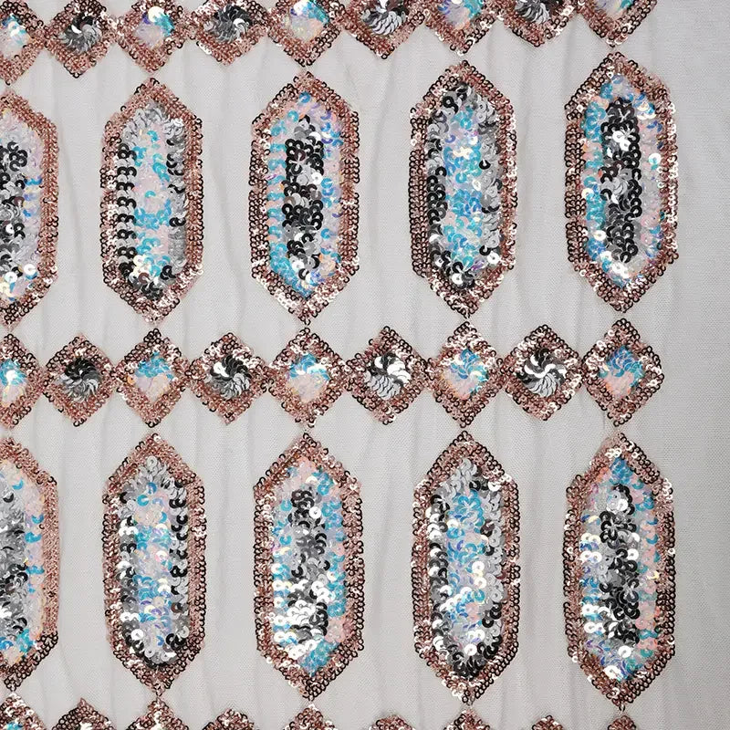 100% Polyester Quick-Dry Lace Fabric with Pearls Sequins Embroidered Beaded Knitted Techniques for Shoes Weddings Boys Girls