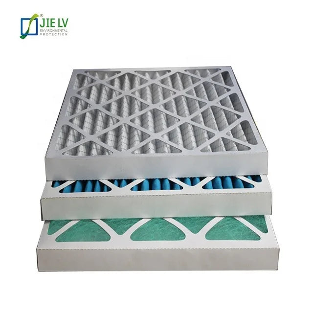 Merv 8 11 Cardboard Frame Panel Pleated Pre Air Filter for Industry