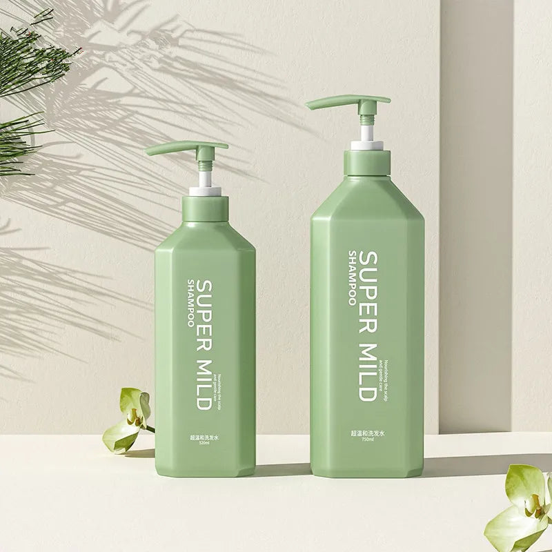 Custom 520ml 750ml Square PET Skincare Cosmetic Packaging Containers Plastic Shampoo Bottles With Lotion Pump Head