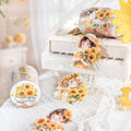 1 Roll Sunflower Garden Landscape Cutting Tape Series with 6 Flowers and Small Objects