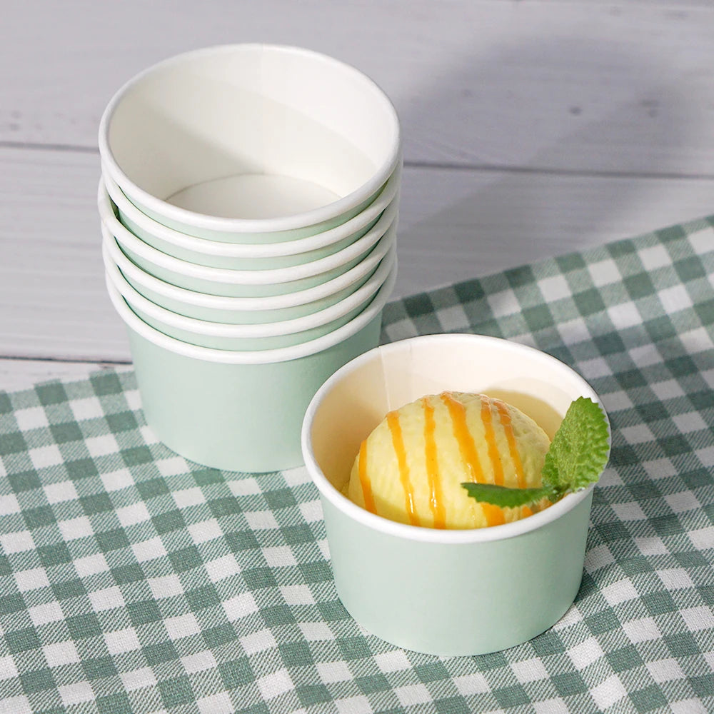 Customizable Eco-Friendly Ice Cream Bowls Biodegradable Brandable