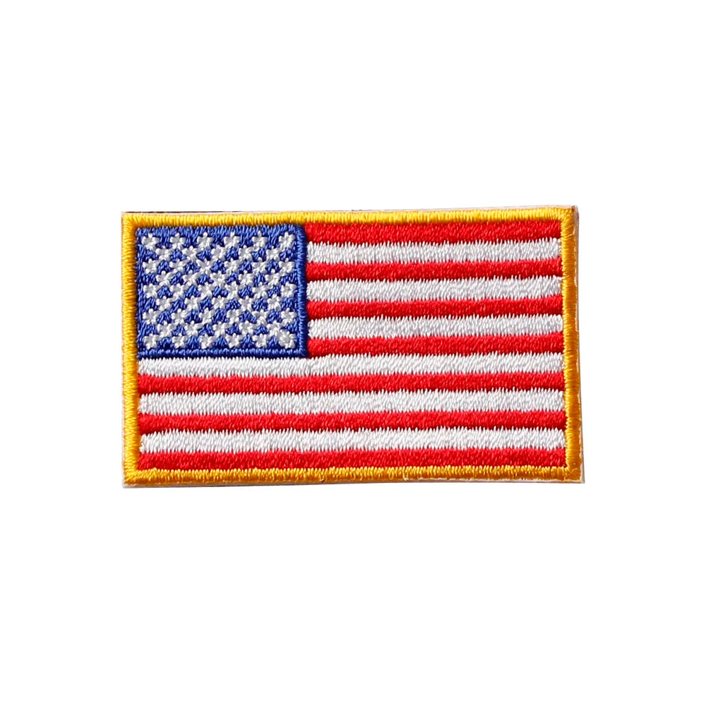 Usa Flag Rose Gold Grey t Shirt Silver Glitter 8x10 Letter d m Heat Press Transfer Iron on Embroidery Chenille Patch for Jackets
