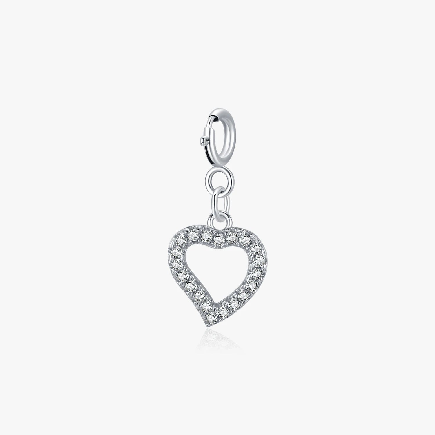 925 Sterling Silver Fine Jewelry Romantic Irregular Hearts Pendant Charms for Women Fit Bracelet Necklace Fun DIY