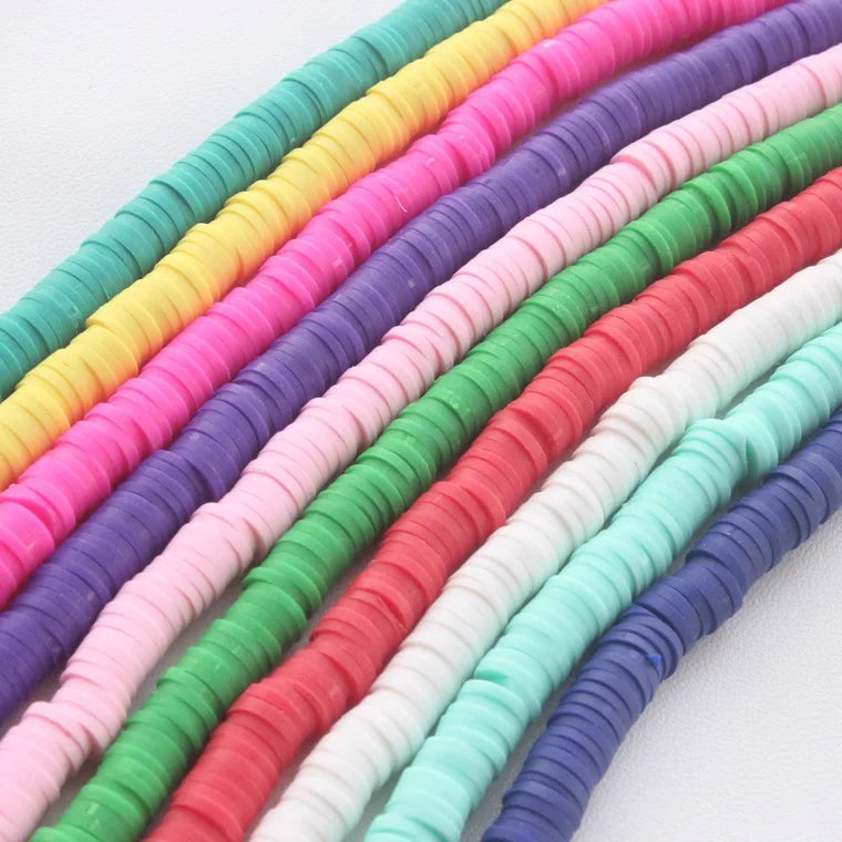 Colorful 3mm 4mm 6mm 8mm Polymer Clay Bead Strand Heishi Beads for DIY Jewelry Making