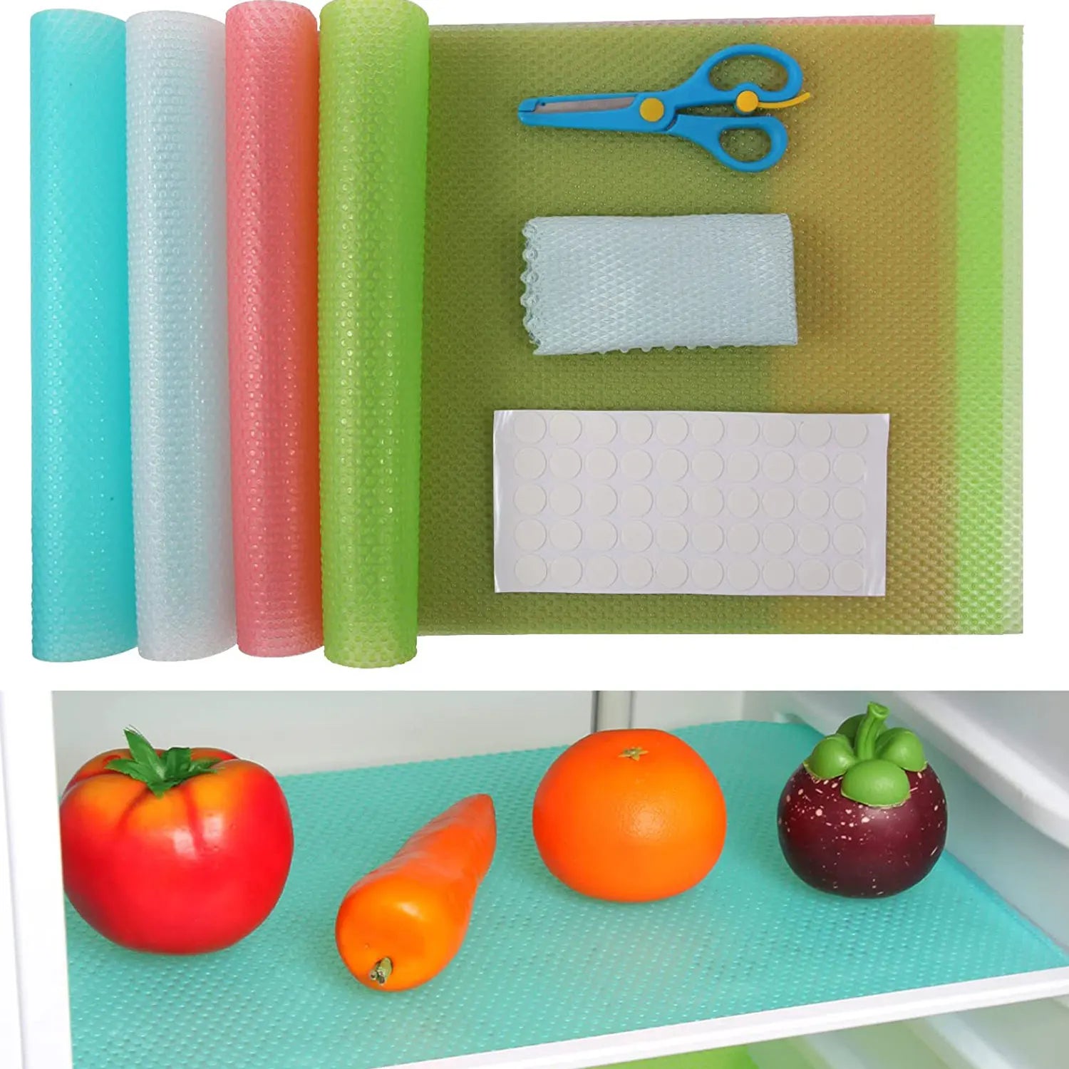 Refrigerator Liners Mats Washable Refrigerator Mats Liner Waterproof Oilproof Shinywear Fridge Liners for Shelves