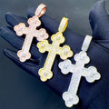 GRA New Arrivals Pass Diamond Tester Hip Hop Pendant 925 Sterling Silver VVS1 Moissanite Diamond Cross Pendant Necklace