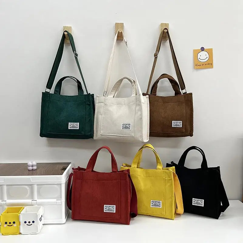 New Arrive Women's Messenger Bags Corduroy Handbag Korean Simple Shoulder Messenger Bag