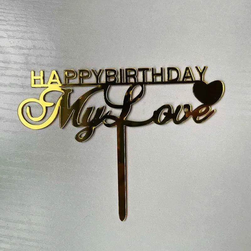 Customized Acrylic Cake Topper for Wedding Anniversary & Birthday Parties for Valentine's Day Decor & Dress up