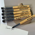 Nature Wood Bamboo Gel Roller Pen Fine Point 0.5mm Bullet  Life Appreciation Motivational Pens 1200m Smooth Writing Liquid Ink