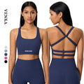 Custom LOGO Active Women Clothing Cross Sexy Breathable Beauty Back Ribbing Gym Fitness Bra Tops Ladies Workout Yoga Sports Bra