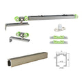 Soft Door Closer for Apartment Sliding Doors-Modern Design Nickel Finish Two Side Buffering