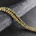 Wholesale Unakite for Jewelry Making Supplies Natural Rondelle Abacus Wheel Spacer Unakite Loose Beads  15.5"