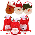 Happy Holiday Snowman Children Eco Friendly Flannelette Christmas Gift Bags Decoration Gifts Portable Cheap Balls
