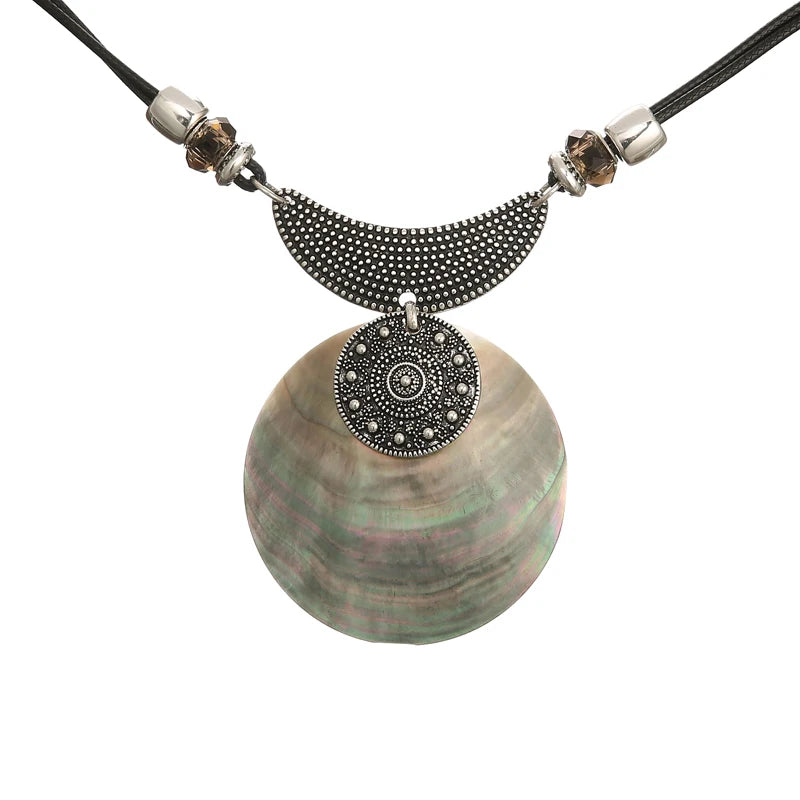 High Quality Women Jewelry Rope Chain Abalone Shell  Mother of Pearl Shell Necklace