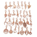 YuenZ 30pcs/set Mixed Styles Animal Heart Leaf Flower Charm Pendant DIY Jewelry Finding for Necklace Bracelet Making Accessories