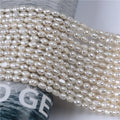 Zhuji Wholesale Natural White 3-4mm Freshwater Rice Pearl Strands Loose Pearls for Jewelry Making