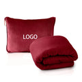 Factory Price Accept Customized Premium Soft Pillow Blanket Airline Zipup Packed in Soft Bag Pillow Airline Blanket