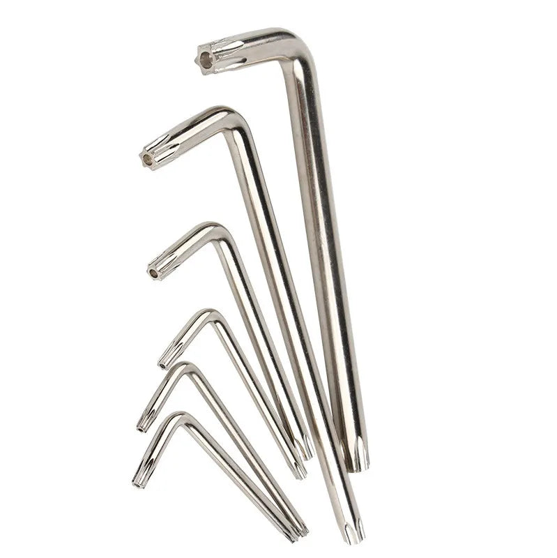 Short extra Long Torx L Key Wrench T10 T15 T20 T25 T27 T30 T40 T45 T50 T55 with Security Hole Spanner Screw Driver Bits