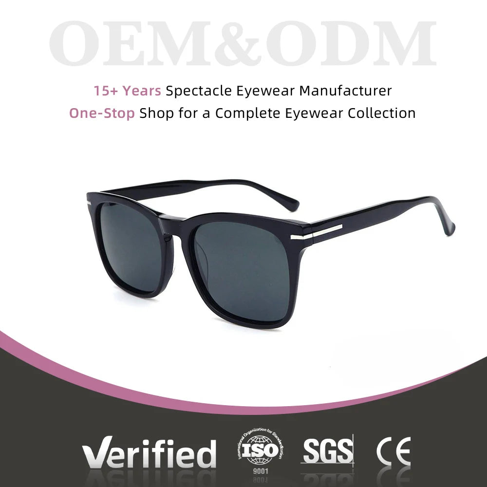 Wholesale High Quality Designer UV protection Square Luxury Glasses Shades Custom Logo Acetate Sunglasses for Men Women