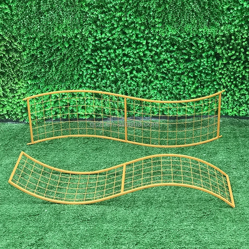 Iron Art Wave Road Guide Wedding Props Grid Rectangular Frame Road Guide Magpie Bridge Screen Chinese Wedding Road Guide
